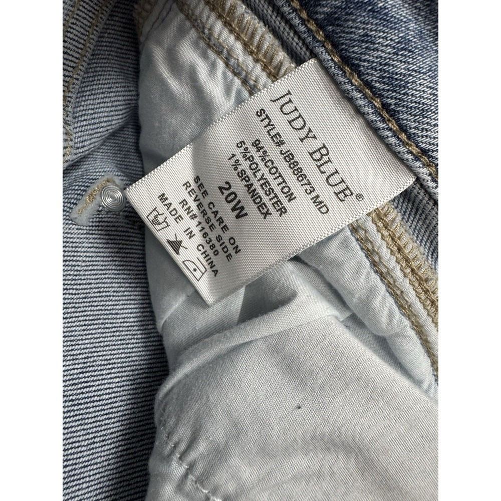 Judy Blue Wide Leg Jeans Womens Plus 20W Stretch Denim 90s Style Retro Baggy EUC - Picture 7 of 9